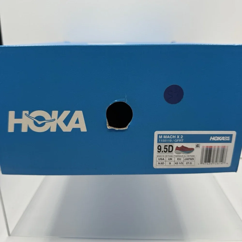 Brand New Hoka One One Mach X 2 1155119 GFRT Coral Teal Running Men's Size 9.5
